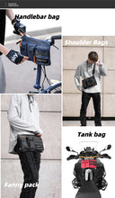 Load image into Gallery viewer, Rhinowalk Bike Handlebar Bag Multifunctional Bike Front Bag for E-Scooter Handlebag Foldable TravleBag Hiking Fishing Fanny Pack
