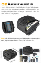 Load image into Gallery viewer, Rhinowalk Scooter Tunnel Tank Bag 15L Multifunction Motorcycle Scooter Tunnel Seat Bag For Yamaha Motorbike Tank Saddle Bags
