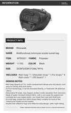 Load image into Gallery viewer, Rhinowalk Scooter Tunnel Tank Bag 15L Multifunction Motorcycle Scooter Tunnel Seat Bag For Yamaha Motorbike Tank Saddle Bags
