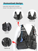 Load image into Gallery viewer, Rhinowalk Upgraded Fishing Vest for Men Summer Multi-Pocketed Vest Adjustable Size Breathable Hiking Vest Men&#39;s Motorcycle Vest
