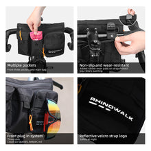 Load image into Gallery viewer, Rhinowalk Bike Handlebar Bag Multifunctional Bike Front Bag for E-Scooter Handlebag Foldable TravleBag Hiking Fishing Fanny Pack
