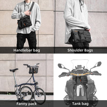 Load image into Gallery viewer, Rhinowalk Bike Handlebar Bag Multifunctional Bike Front Bag for E-Scooter Handlebag Foldable TravleBag Hiking Fishing Fanny Pack
