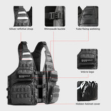 Load image into Gallery viewer, Rhinowalk Upgraded Fishing Vest for Men Summer Multi-Pocketed Vest Adjustable Size Breathable Hiking Vest Men&#39;s Motorcycle Vest
