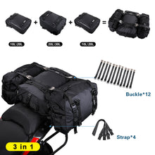 Load image into Gallery viewer, Rhinowalk Motorcycle Bag Large 30L Motorcycle Luggage Pack Multi-Function Waterproof Rear Rack Trunk Motorcycle Side Bag for Travel
