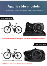 Load image into Gallery viewer, Rhinowalk Bike Carrying Bag for 26 to 27.5 inch MTB Mountain Bike/700C Road Bike Transport Luggage Travel Case
