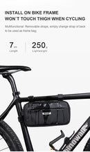 Load image into Gallery viewer, Rhinowalk Bike Handlebar Bag, Multifunctional Waterproof Mountain Bike Crossbar Front Bag Road Bike Basket Bicycle Frame Bag Waist Shoulder Bag Bicycle Bag Professional Cycling Accessories
