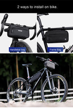 Load image into Gallery viewer, Rhinowalk Bike Handlebar Bag, Multifunctional Waterproof Mountain Bike Crossbar Front Bag Road Bike Basket Bicycle Frame Bag Waist Shoulder Bag Bicycle Bag Professional Cycling Accessories
