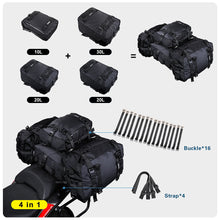 Load image into Gallery viewer, Rhinowalk Motor Pannier Bag 30L Multifunctional Waterproof Rear Rack Trunk Motorcycle Seat Bag Motorbike Saddle Bag Professional Motor Accessories-Black
