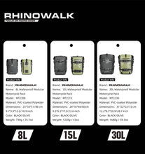 Load image into Gallery viewer, Rhinowalk Motorcycle Tail Bag Large Capacity 30L Waterproof Motorcycle Luggage Case Motorcycle Bags Side Motorcycle Accessories
