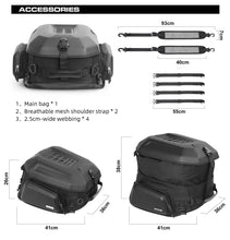 Load image into Gallery viewer, Rhinowalk Motorcycle Bag Waterproof Motorcycle Tail Bag Multi-functional Motorcycle Seat Bag High Capacity Moto Bag
