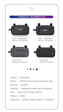 Load image into Gallery viewer, Rhinowalk Bike Handlebar Bag, Multifunctional Waterproof Mountain Bike Crossbar Front Bag Road Bike Basket Bicycle Frame Bag Waist Shoulder Bag Bicycle Bag Professional Cycling Accessories
