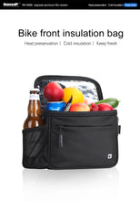 Load image into Gallery viewer, Rhinowalk Bike Basket,Lunch Box Insulated Bike Handlebar Bag Bike Front Bag Camera Bag Handbag Phone Bag with Touch Screen Shoulder Strap Professional Cycling Accessories
