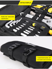 Load image into Gallery viewer, Rhinowalk Motorcycle Motorbike Saddle Bag Tool Organizer Bag Roll Up Tool Pouch Motor Handlebar Bag Motor Accessory
