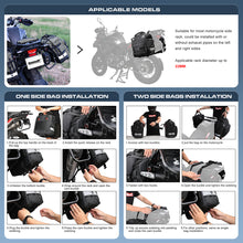 Load image into Gallery viewer, Rhinowalk Motorcycle SaddleBag 20L-40L Universal Side Bag With Removable 100% Waterproof Inner Bag Travel Motorbike Luggage Storage
