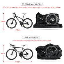 Load image into Gallery viewer, Rhinowalk Folding Bike Carry Bag for 29 inch Thick Bicycle Travel Case,Bike Cases for Air Travel Shipping Professional Cycling Accessories
