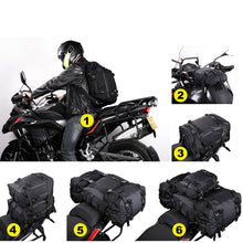 Load image into Gallery viewer, Rhinowalk Motorcycle Bag Large 30L Motorcycle Luggage Pack Multi-Function Waterproof Rear Rack Trunk Motorcycle Side Bag for Travel
