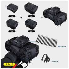 Load image into Gallery viewer, Rhinowalk Motorcycle Bag Large 30L Motorcycle Luggage Pack Multi-Function Waterproof Rear Rack Trunk Motorcycle Side Bag for Travel
