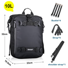 Load image into Gallery viewer, Rhinowalk Motor Pannier Bag 30L Multifunctional Waterproof Rear Rack Trunk Motorcycle Seat Bag Motorbike Saddle Bag Professional Motor Accessories-Black
