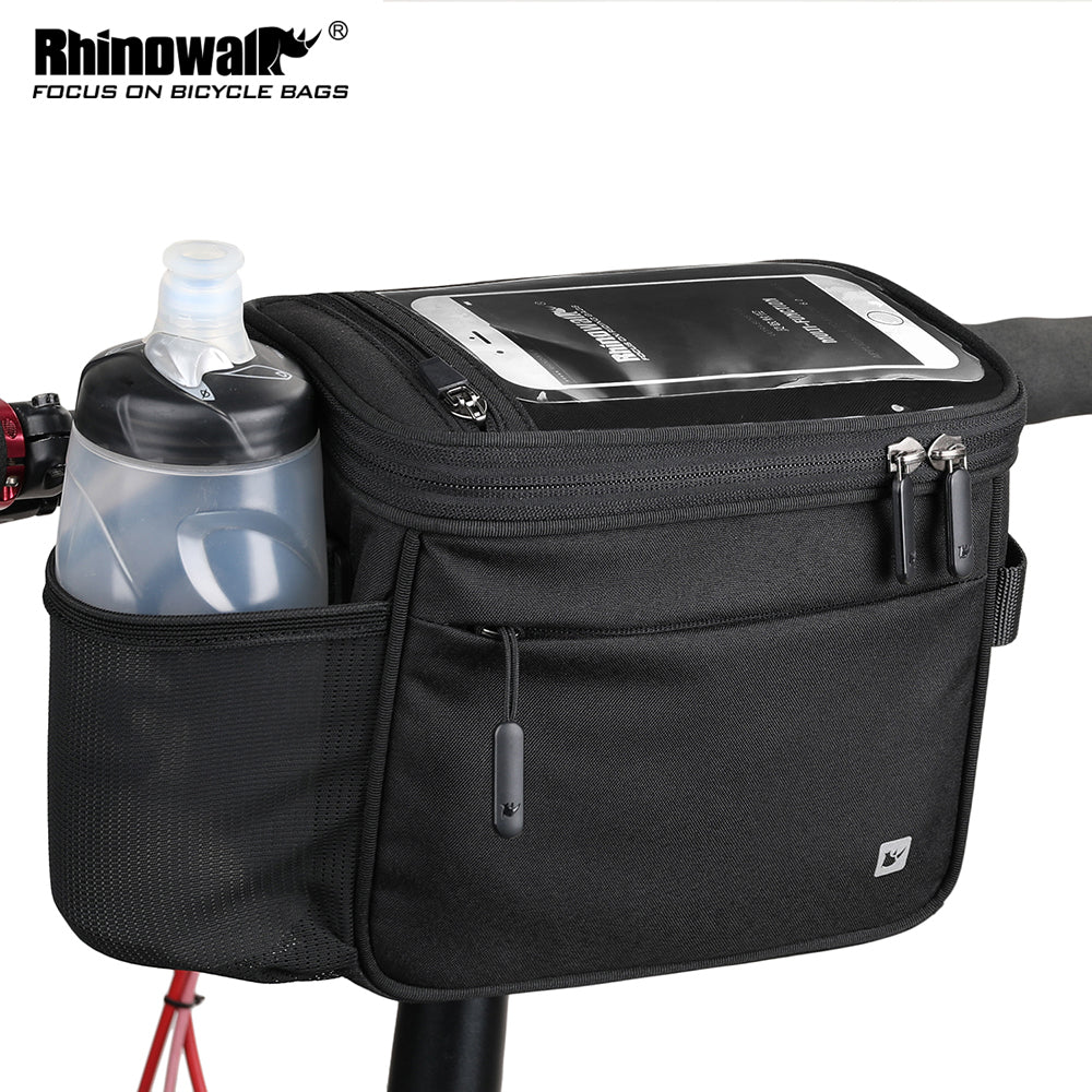 Rhinowalk Bike Basket,Lunch Box Insulated Bike Handlebar Bag Bike Front Bag Camera Bag Handbag Phone Bag with Touch Screen Shoulder Strap Professional Cycling Accessories