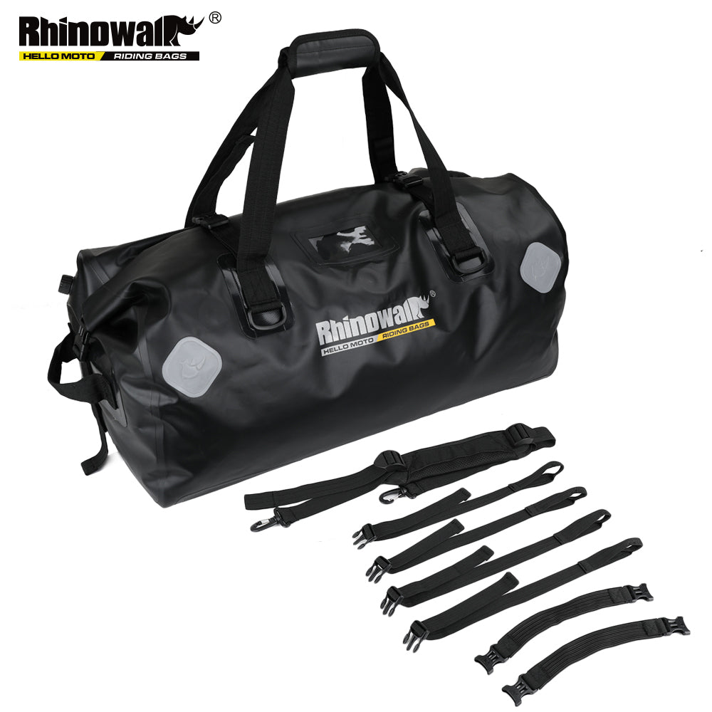 Rhinowalk 65L Motorcycle and Cycling Waterproof Bag Durable Large Capacity Motorcycle Dry Duffel Bag for Travel Hiking Camping