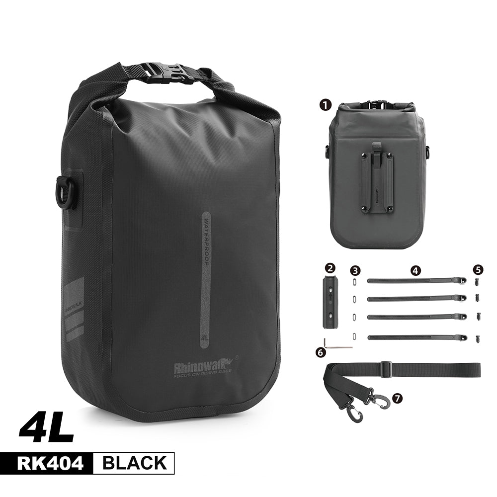 Rhinowalk Bike Fork Bag Waterproof Cycling Bicycle Front Pack 4-6L MTB Electric Scooter Storage Bag